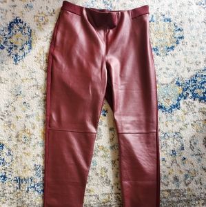 Betabrand Faux Leather front pants L